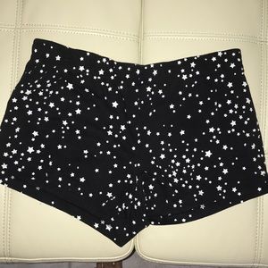 Little stars black comfy shorts
